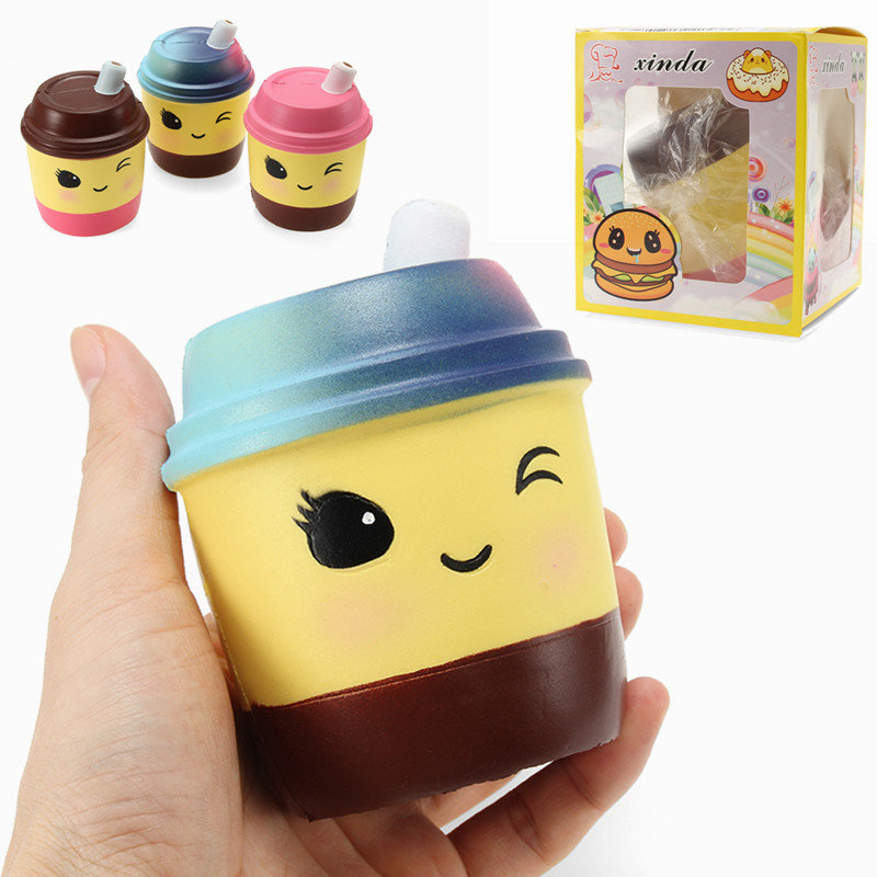 Xinda Squishy Milk Tea Cup 10cm Soft Slow Rising With Packaging Collection Gift Decor Toy