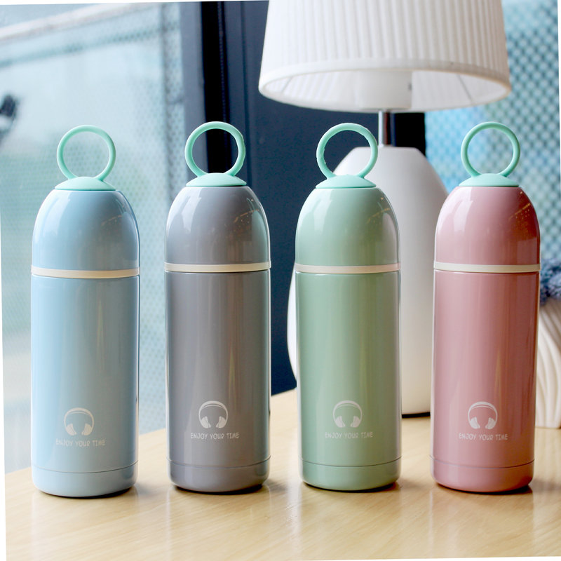 

MIUK WT-01 304 Stainless Steel Vacuum Cup Insulation Bottle 300mL 12 Hours Heat And Cold Keeping, Grey;blue;green;pink