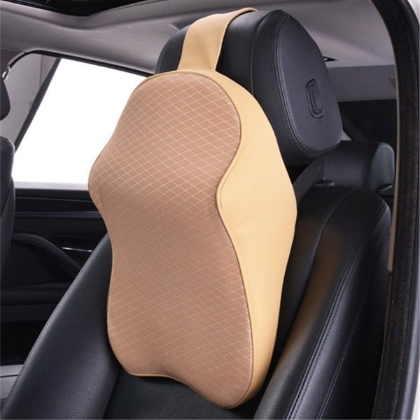 

Car Seat Headrest Pad Memory Foam Pillow Head Neck Rest Support Cushion Home Office Cushions, Black red;khaki;coffee;black