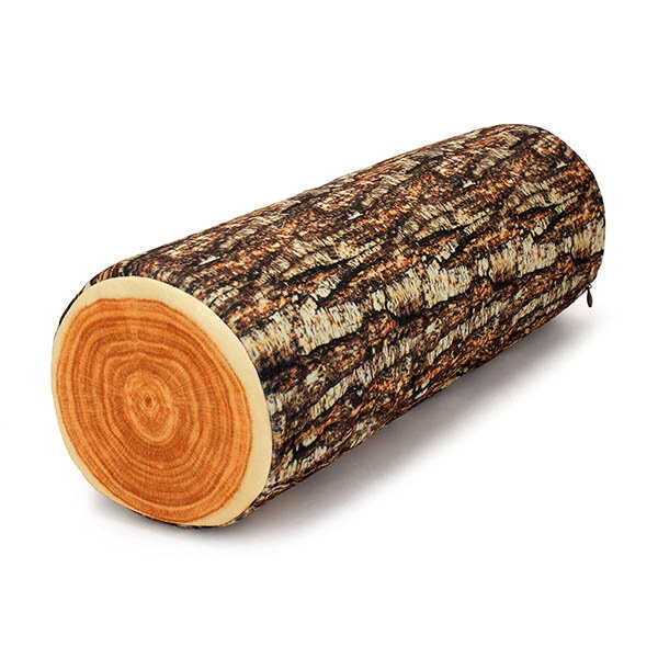 3d Realistic Osier Stump Log Wood Shape Throw Pillow Office Sofa Car Comfortable Cushion