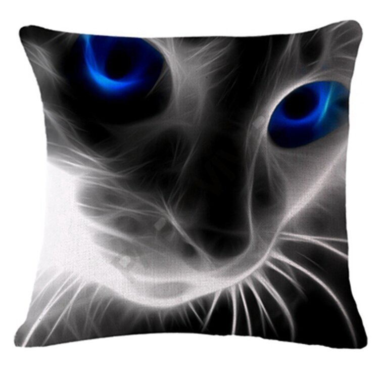 Honana 45x45cm Home Decoration 3D Animal Fluorescence 6 Optional Patterns Cotton Linen Pillow Case