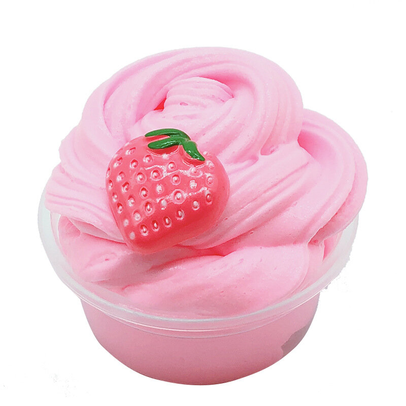 DIY Fruit Slime Fluffy Cotton Mud Multi-color Cup Cake Clay 100ml