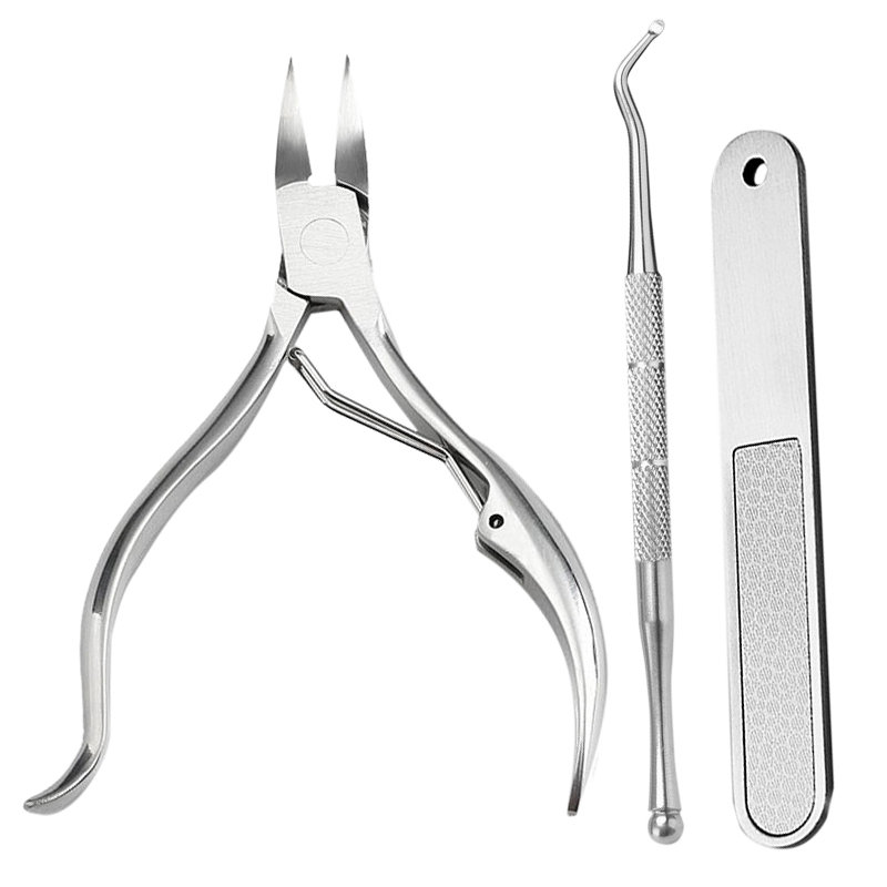 

Y.F.M® Ingrown Toenails Nipper Clipper Kit File Lifter Cutter Stainless Steel Paronychia Care