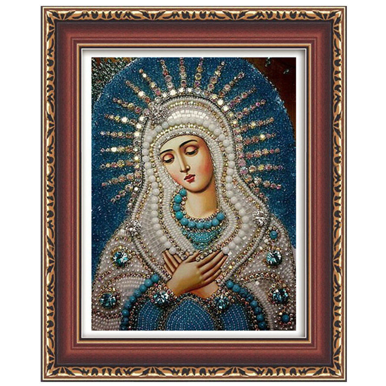 5D Round Diamond Painting DIY Cross Stitch Home Decor Diamond Embroidery Religious Gift