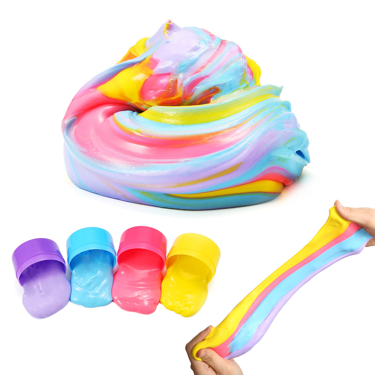 4PCS Colorful Clay Non Toxic Puff Slime DIY Environmental Toy