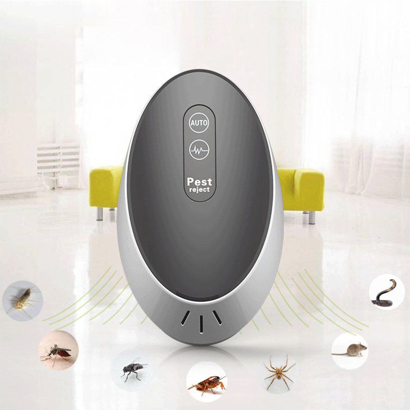 

Minleaf HJS-811Ultrasonic Electronic Pest Repeller Pest Control Mosquito Dispeller Low Noise, White;black