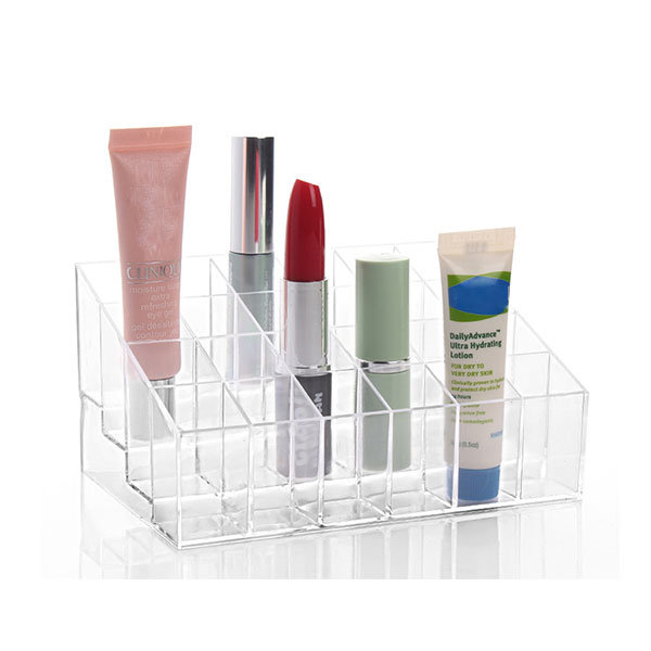 24 Support de rouge à lèvres Présentoir Acrylique Transparent Maquillage Organisateur Divers Storge Transparent Boîtes