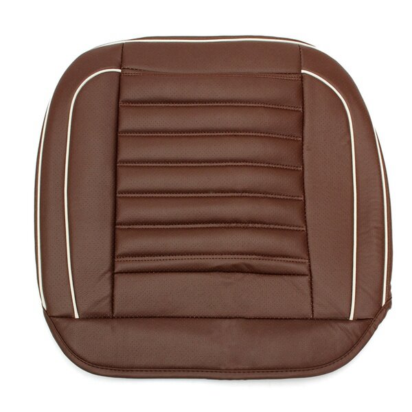 

50x50cm PU Leather Car Cushion Seat Chair Cover Black/Beige/Coffee Auto Interior Pad Mat, Beige;black;coffee
