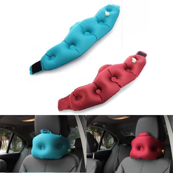 TPU Inflatable Car Pillow Neck Support Decompression Neck Collar For Travel Airport