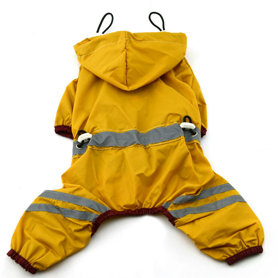 

Dog Raincoat Adjustable Rainwear Glisten Style Pet Rainsuit Waterproof Hoody Jacket Raincoat, Yellow;green;red