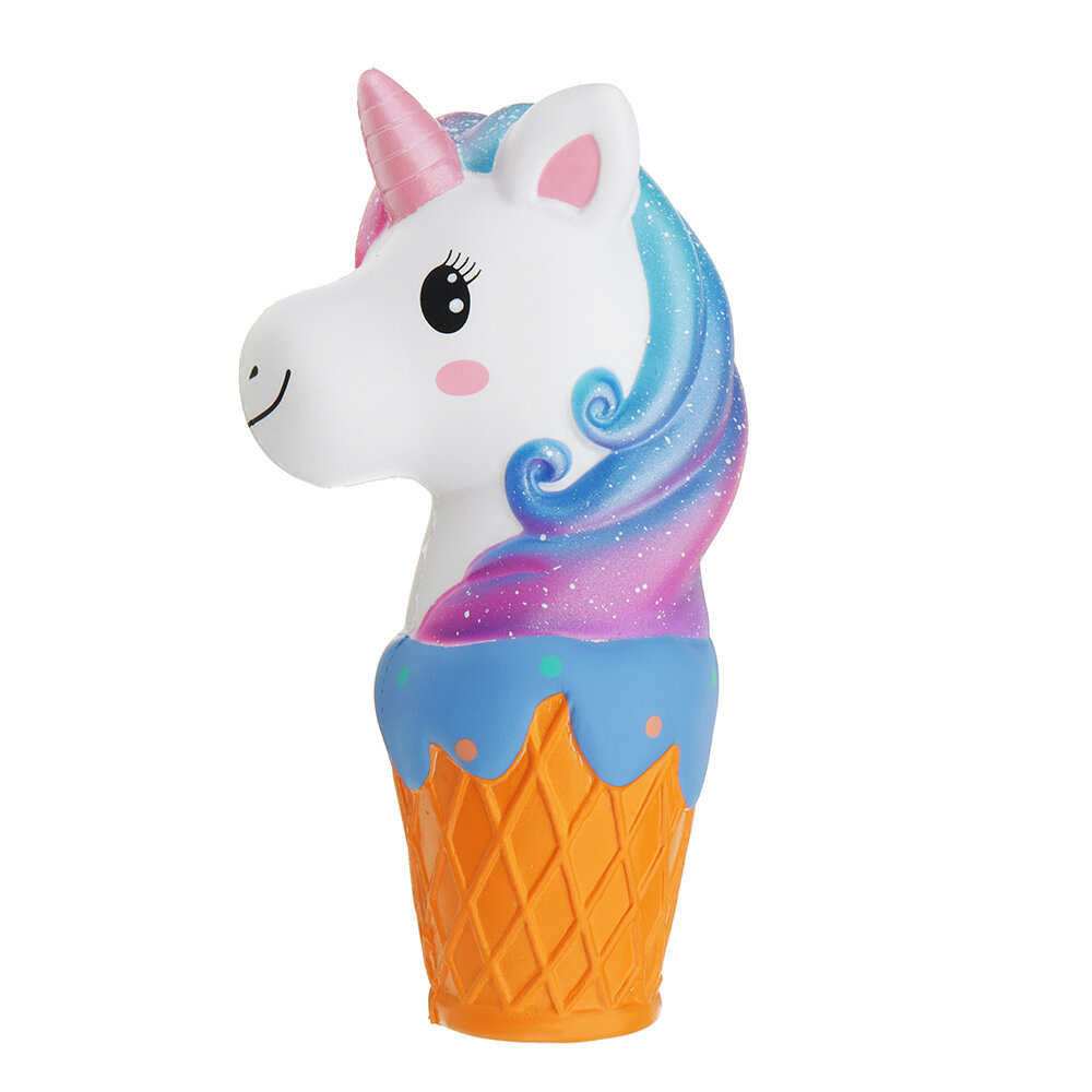 Galaxy Rainbow Horse Squishy Animal Cup Slow Rising Scented Toy Gift With Pcaking