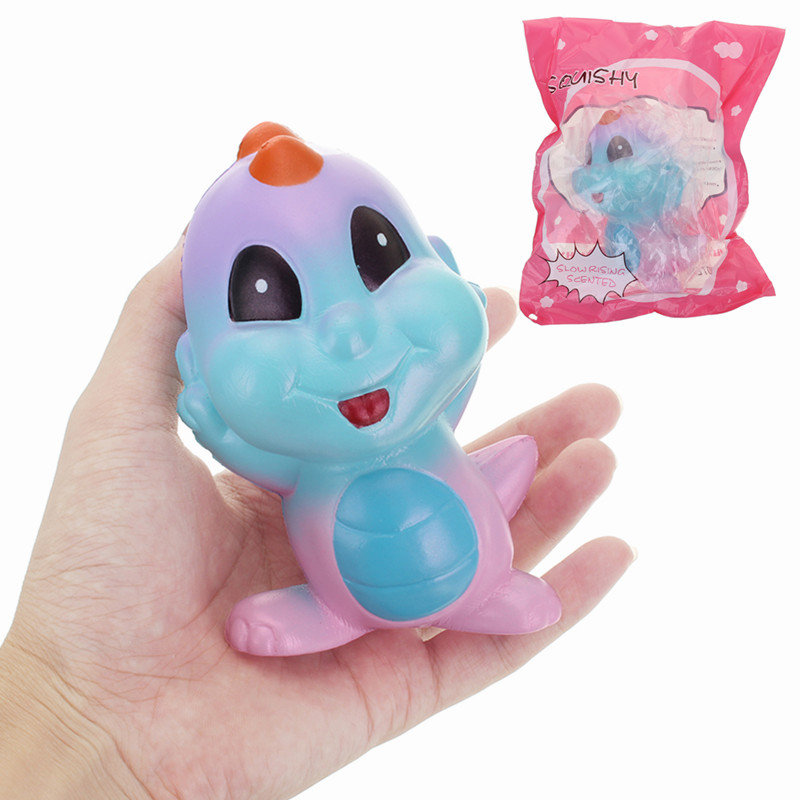 YunXin Squishy Dinosaur Baby Shiny Sweet Slow Rising Com embalagem Coleção Gift Decor Toy