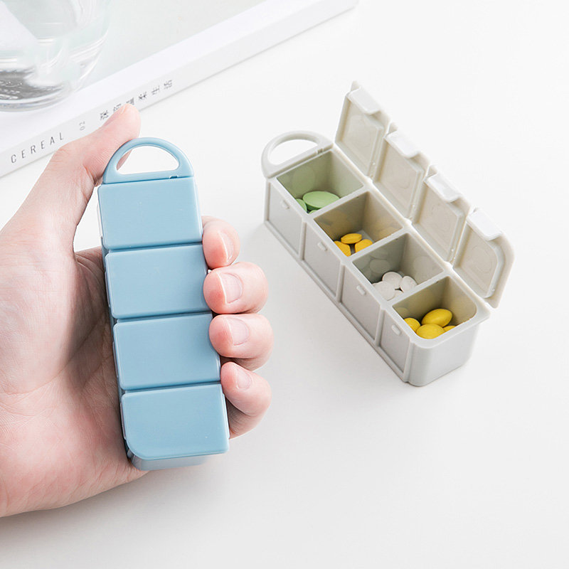 Travel Portable Pill Case 4-Slots Pill Box Tablet Storage Organizer 