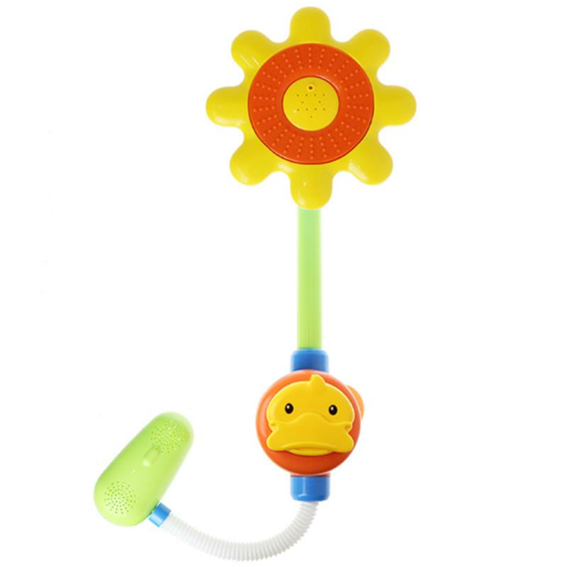 Cikoo Yellow Duck Shower Head for Kids Faucet Water Spraying Tool Baby Bath Toys 