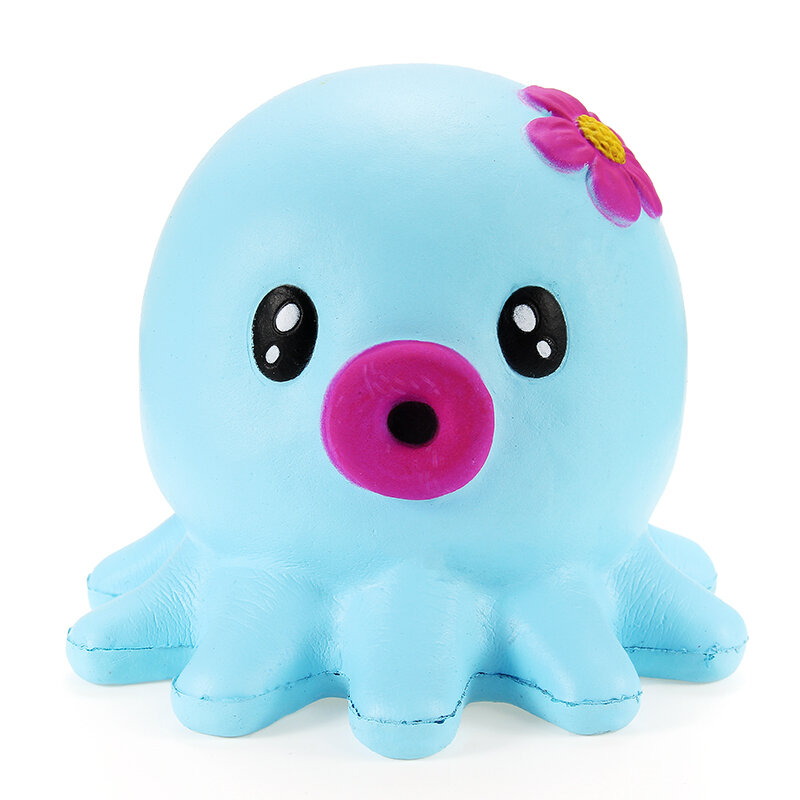 

Squishy Octopus Jumbo 14cm Slow Rising Collection Gift Decor Soft Squeeze Toy, Yellow;pink
