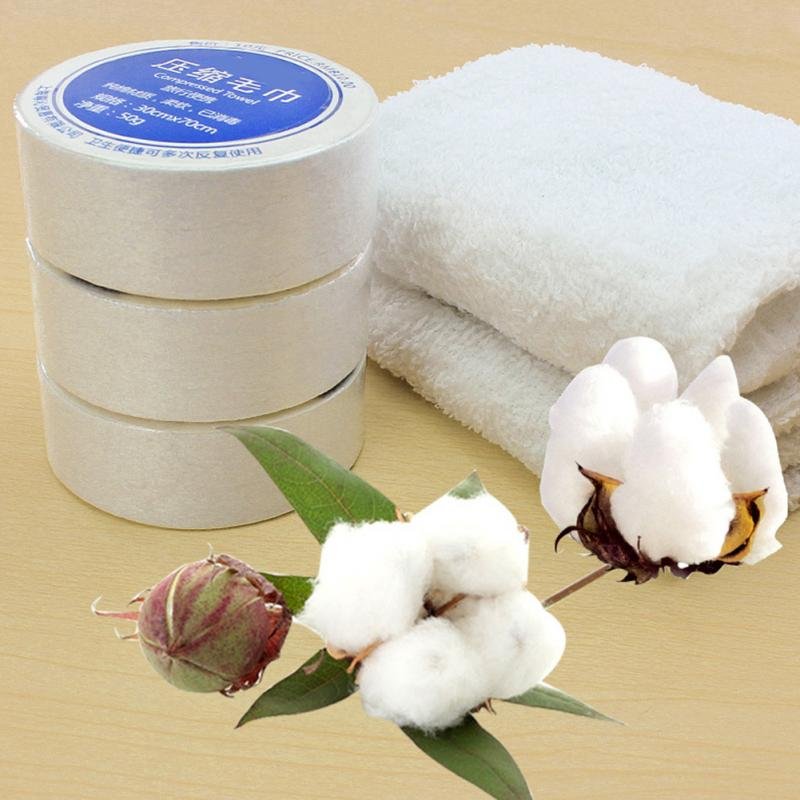 Compressed Towel Magic Outdoor Travel Wipe Soft Cotton Expandable Towel Space Saving Portable Towels