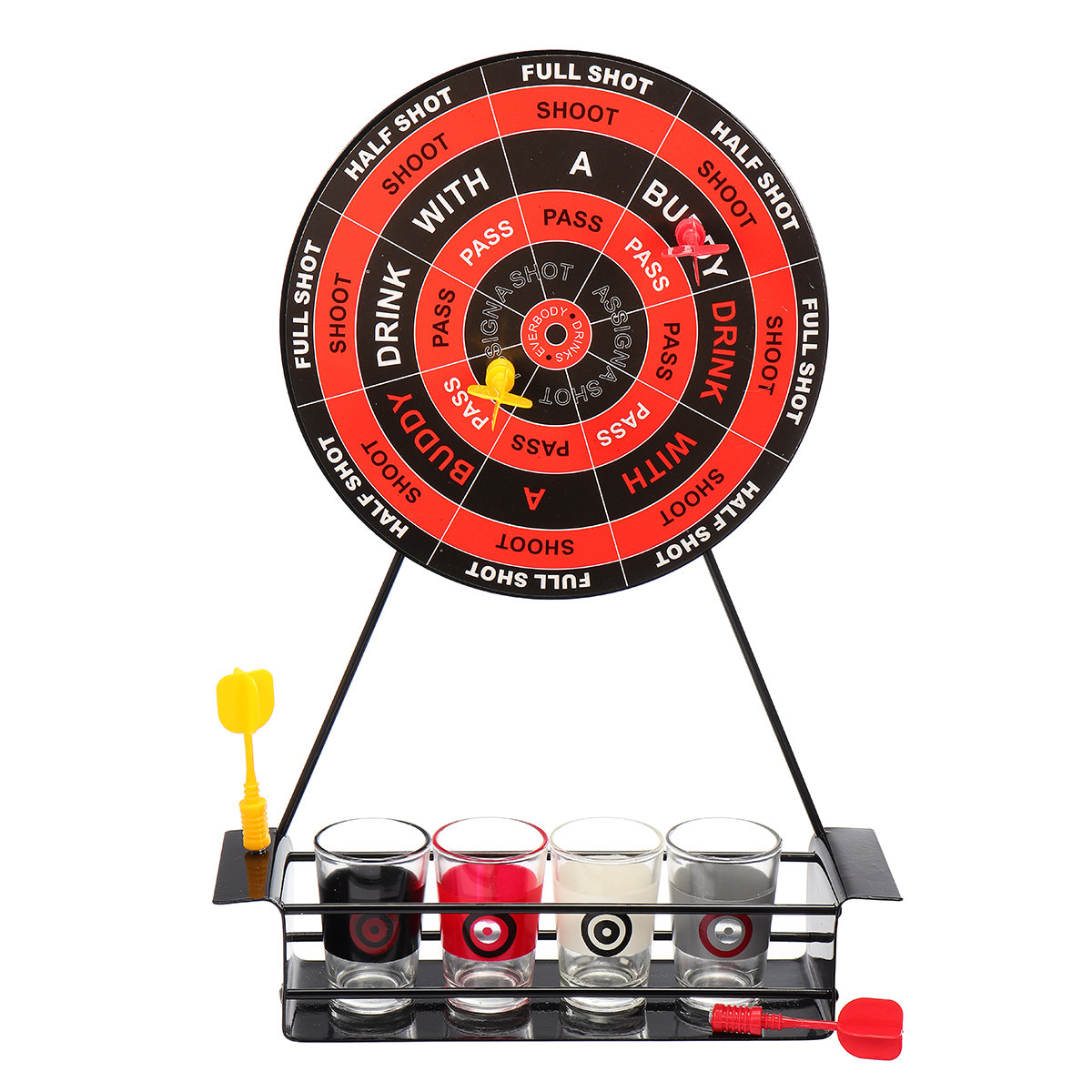 KCASA BT-500 Creative Mini Magnet Darts Toy Shot Set Party Entertainment Drinking Game with Glass Cu