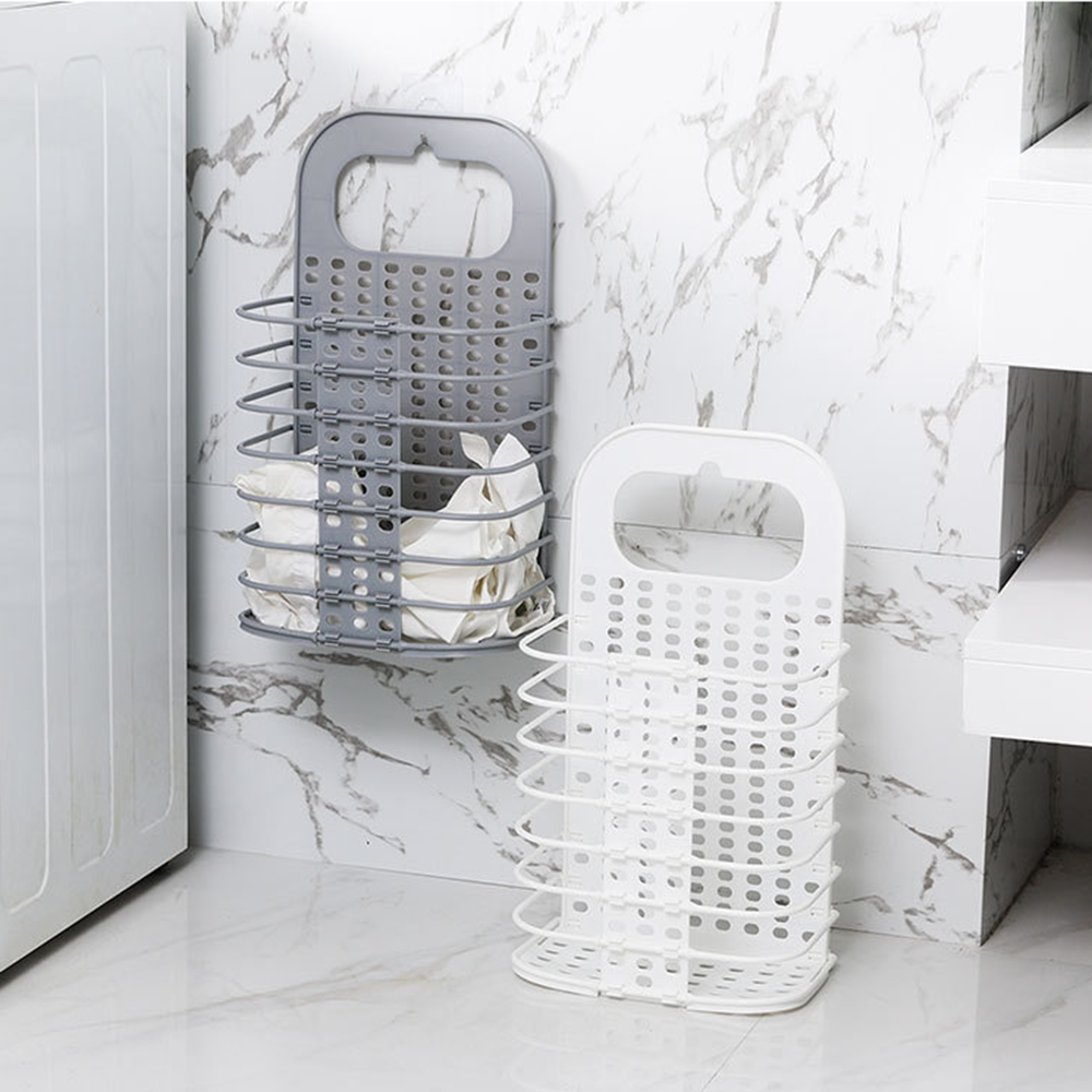 

Home Bathroom Toilet Laundry Basket Foldable Laundry Basket Toy Storage Baskets, Grey;white