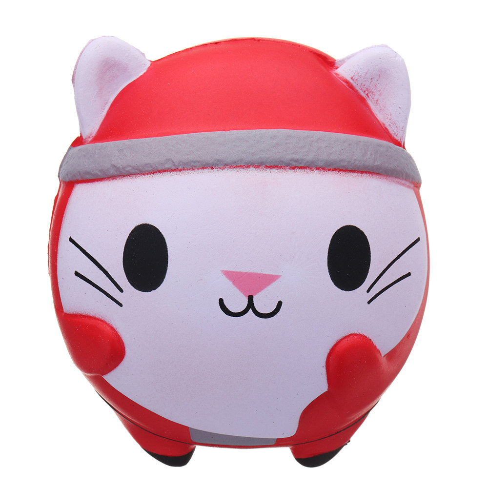 Kawaii Christmas Cat Squishy Soft Slow Rising With Packaging Collection Gift Toy