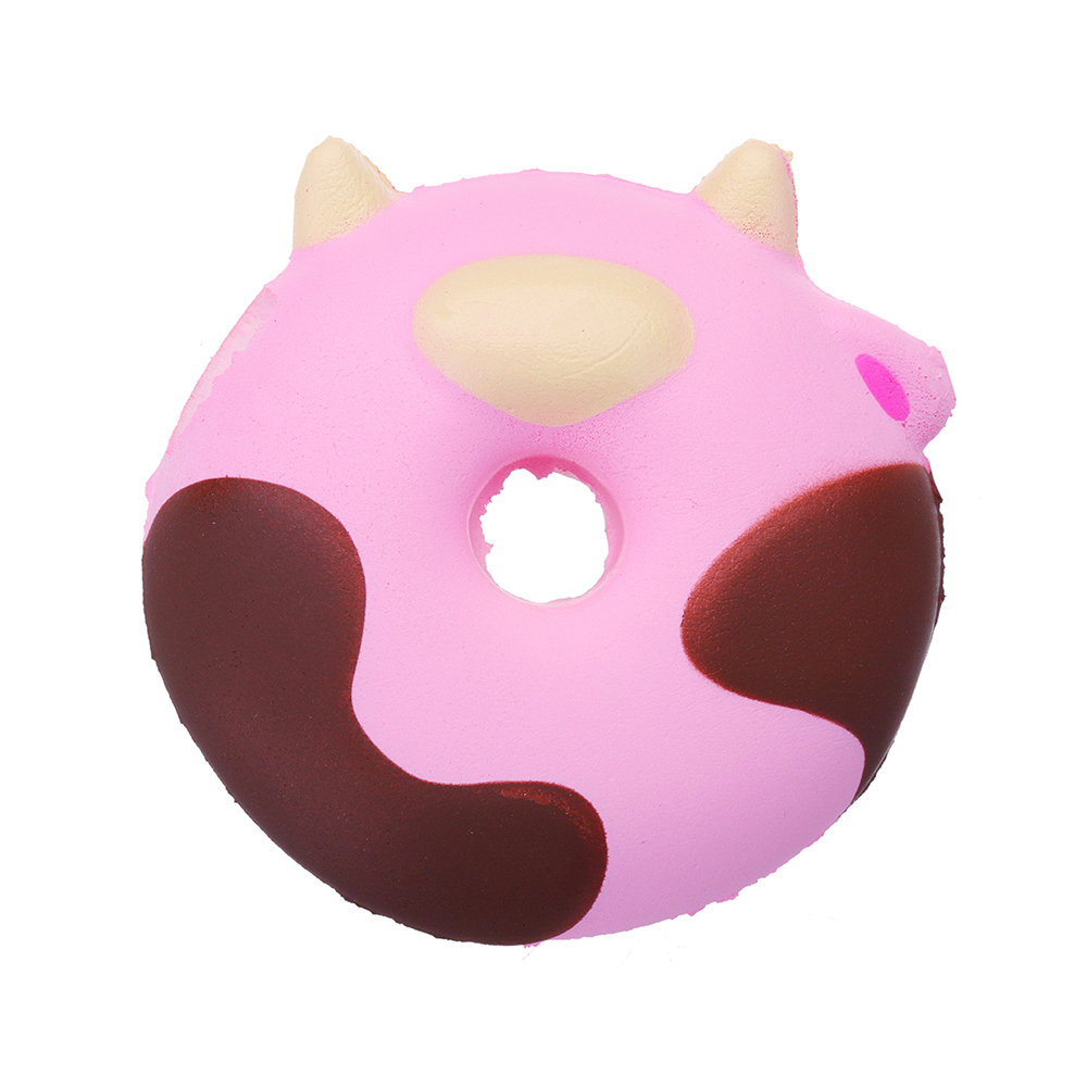 Dibujos animados vaca Donut Cake Squishy Slow Rising Collection Regalo Soft Juguete con embalaje
