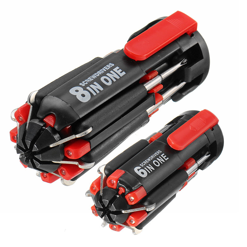 

Raitool™ 6/8 In 1 Multi-function Screwdriver Torch Combination LED Light Screwdriver Tools