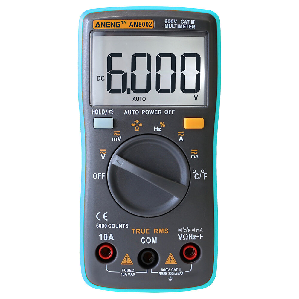 

ANENG AN8002 Digital True RMS Multimeter AC DC Current Voltage Frequency Resistance Temp Tester