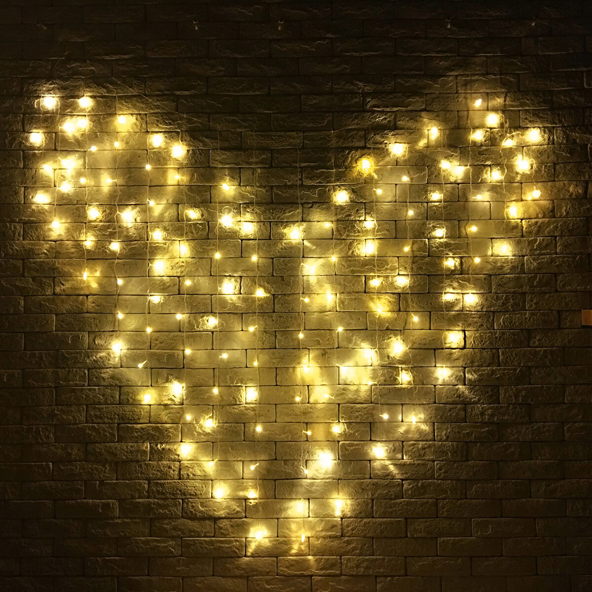128 LED de forma de corazón de hadas de la cortina de luz de la luz Día de San Valentín de la boda de decoración de Navidad