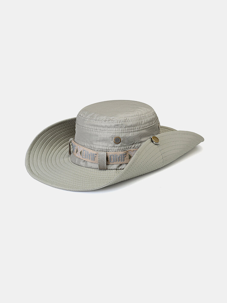 Men Summer Visor Bucket Hat Fisherman Hat Outdoor Climbing Breathable Sunscreen Cap