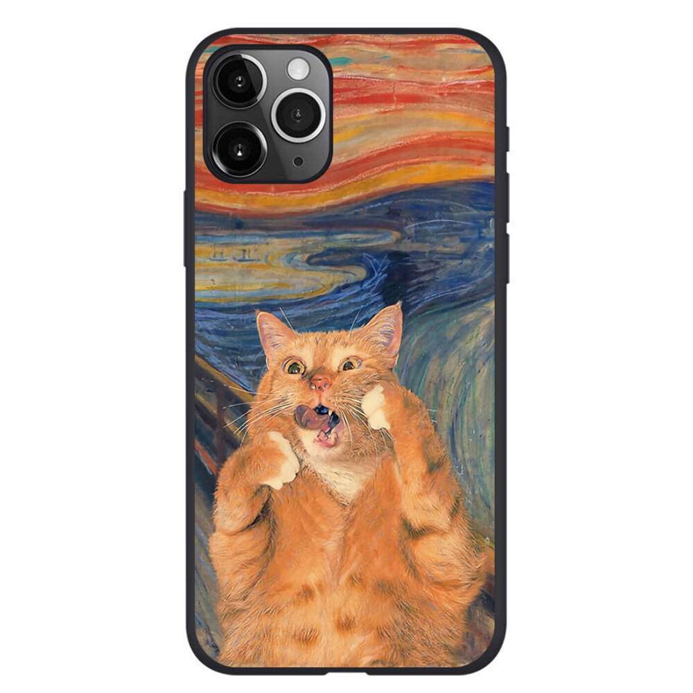 

Art Oil Painting Orange Cat Retro Style Phone Case