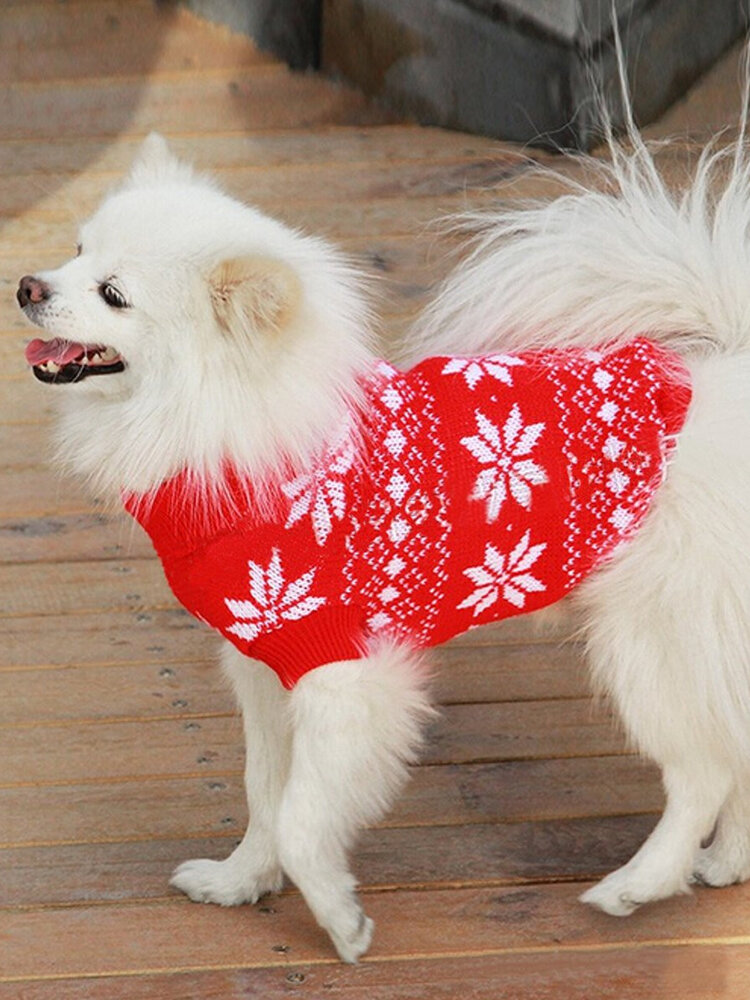 2 Colors Knitting Pet Sweater Vest Dog Cat Warm Sweater Clothing