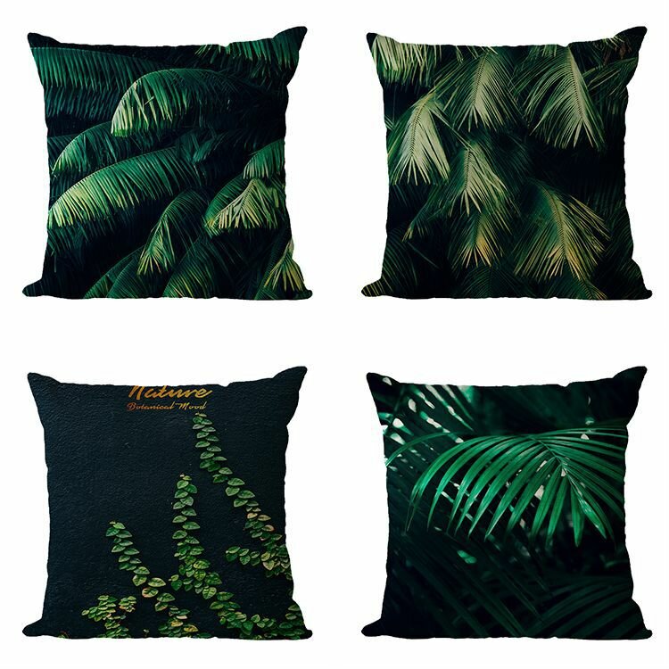 

Tropical Plant Flax Pillowcase Hot Selling Car Cushion Home Sofa Cushion