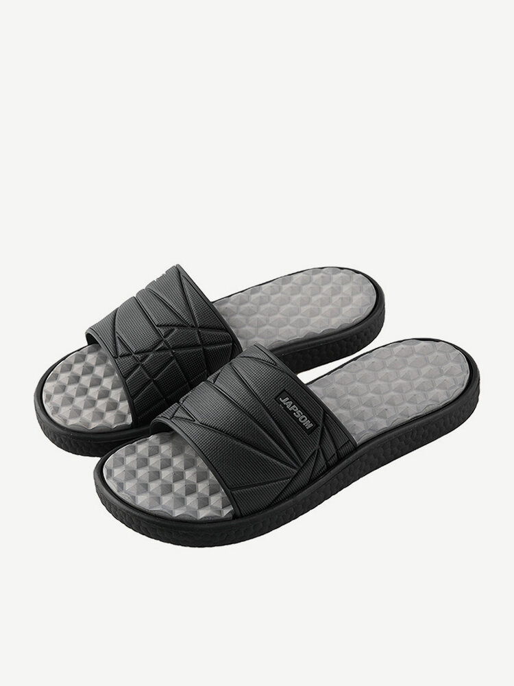 Men Open Toe Slide Sandals Comfy Soft Home Slippers
