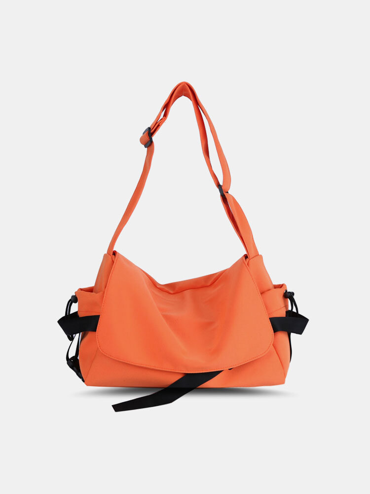 Men Oxford Contrast Color Large Capacity Crossbody Bag Fashion Casual Shoulder Bag Travel Bag