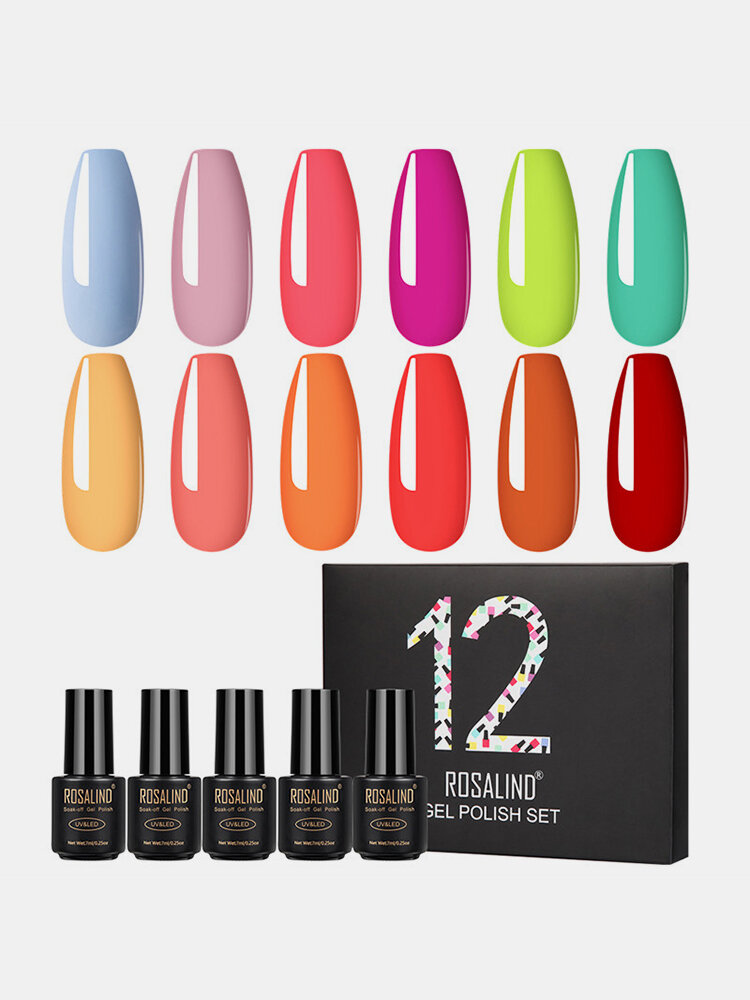 12PCS Gel Polish Set For Manicure UV Colors Gel Nail Polish Semi Permanent Nail Art Gel Varnish Set