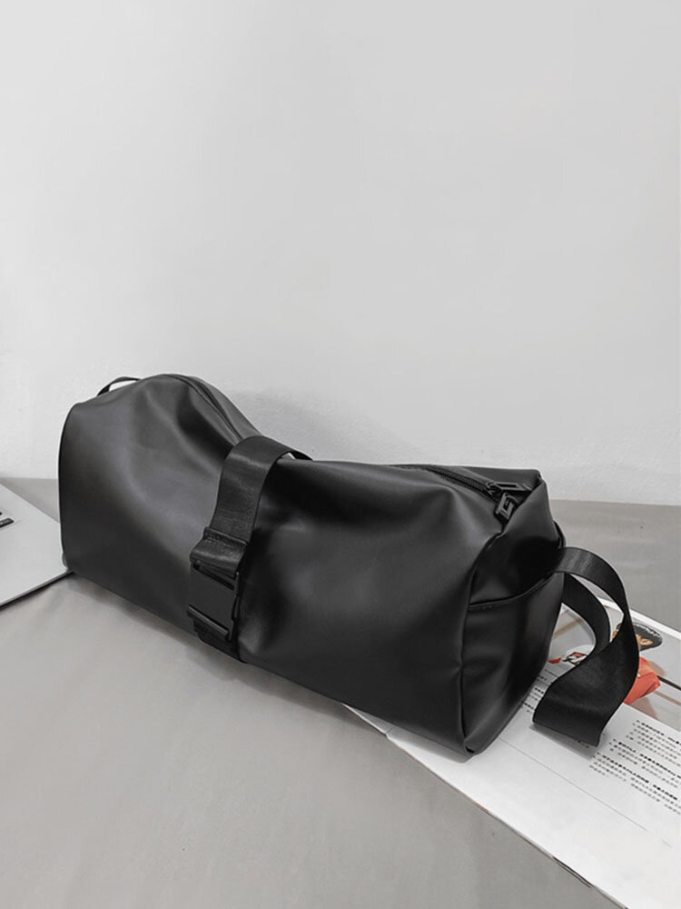 Men Faux Leather Fashion Waterproof Large Capacity Crossbody Bag