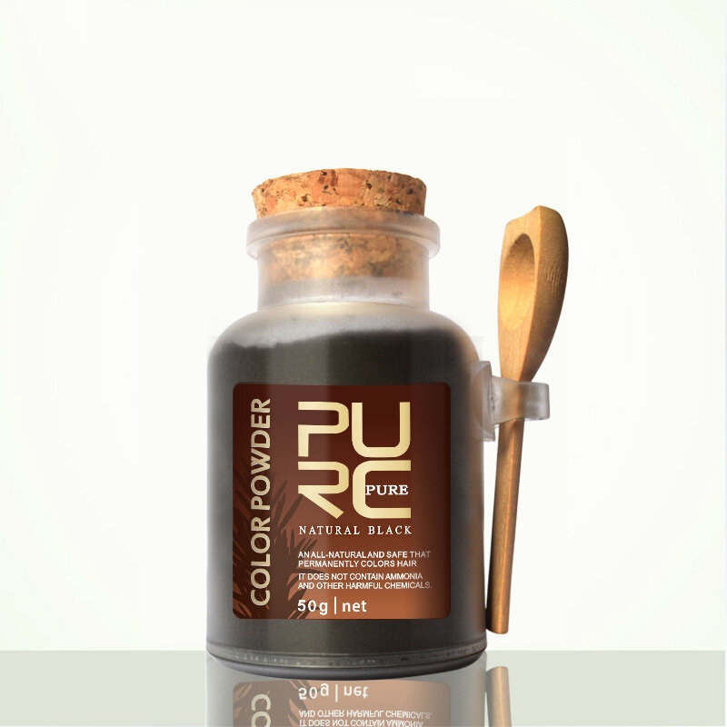 PURC PURC Hair Color Powder Black Organic Herbal Hair Dye Coloring  Permanently 50ML is Healthy-NewChic