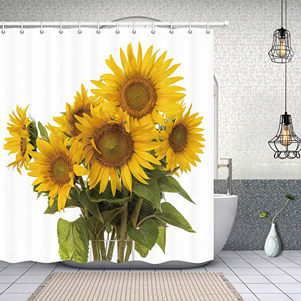 

180X180cm Sunflower Polyester Printing Waterproof Mildew
