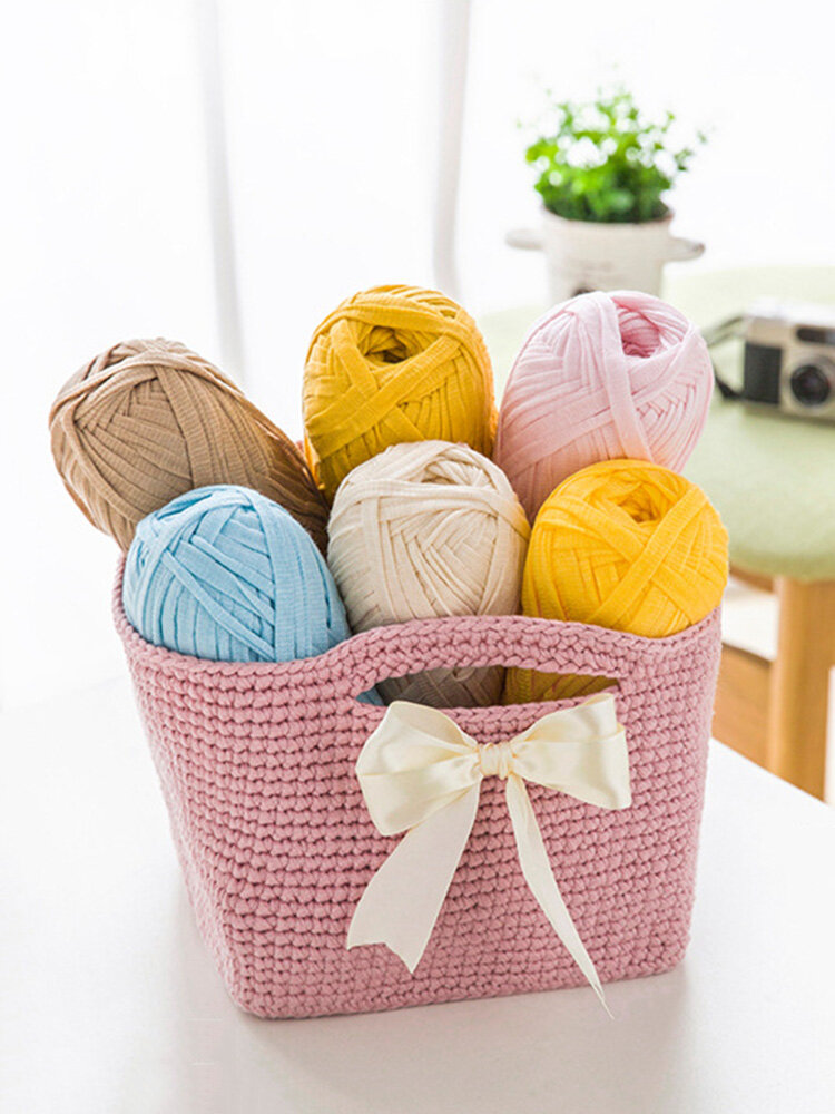 

10PCS 70m Fiber Multicolor Thick Thread DIY Blanket Cushion Knitting Weaving Rope