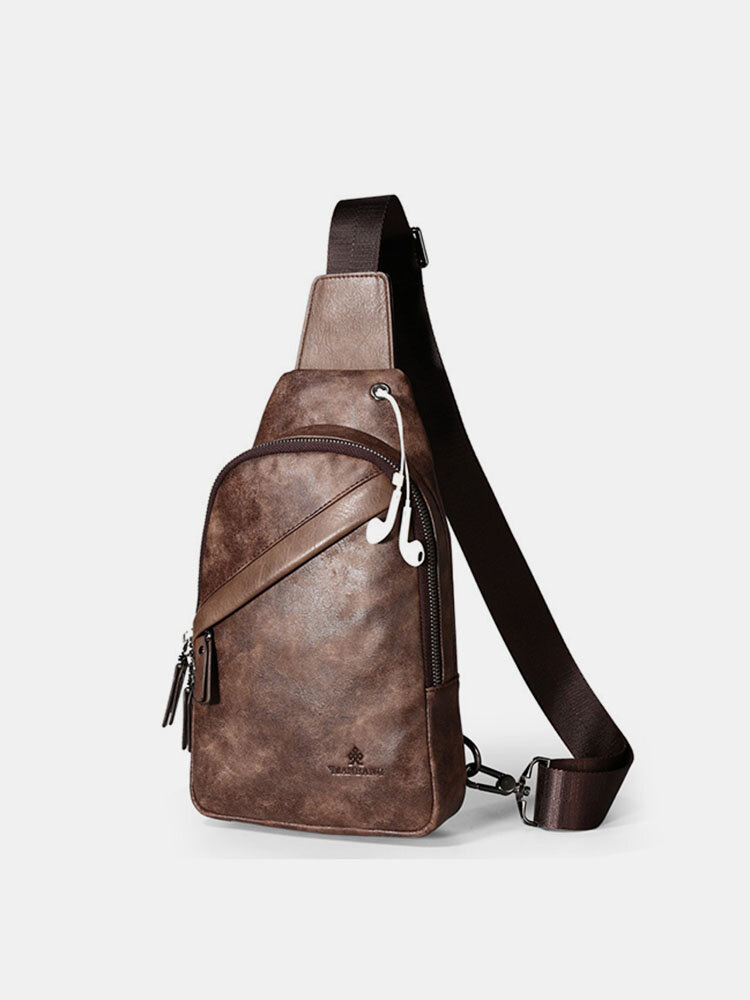 Vintage Casual Sling Bag Crossbody Bag Chest Bag For Men