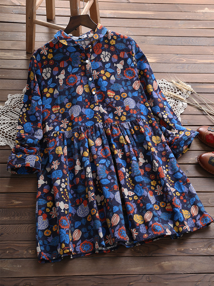 Mini vestidos estampados florales vintage