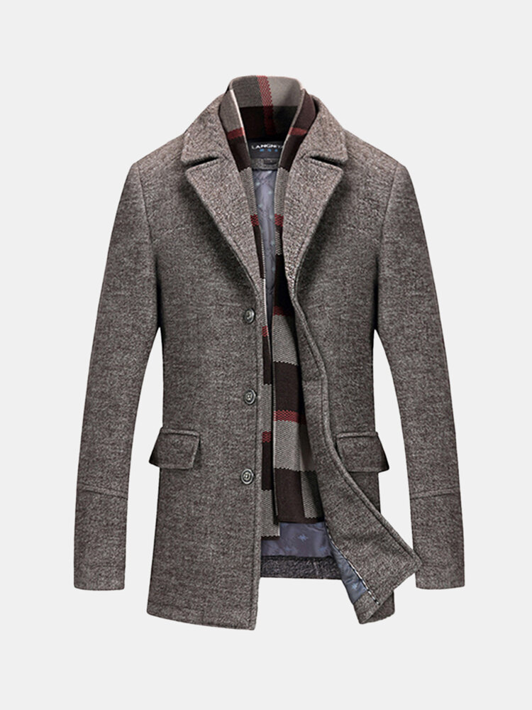 Mirecoo caldo cappotto invernale da uomo corto ideale per il lavoro. in lana 