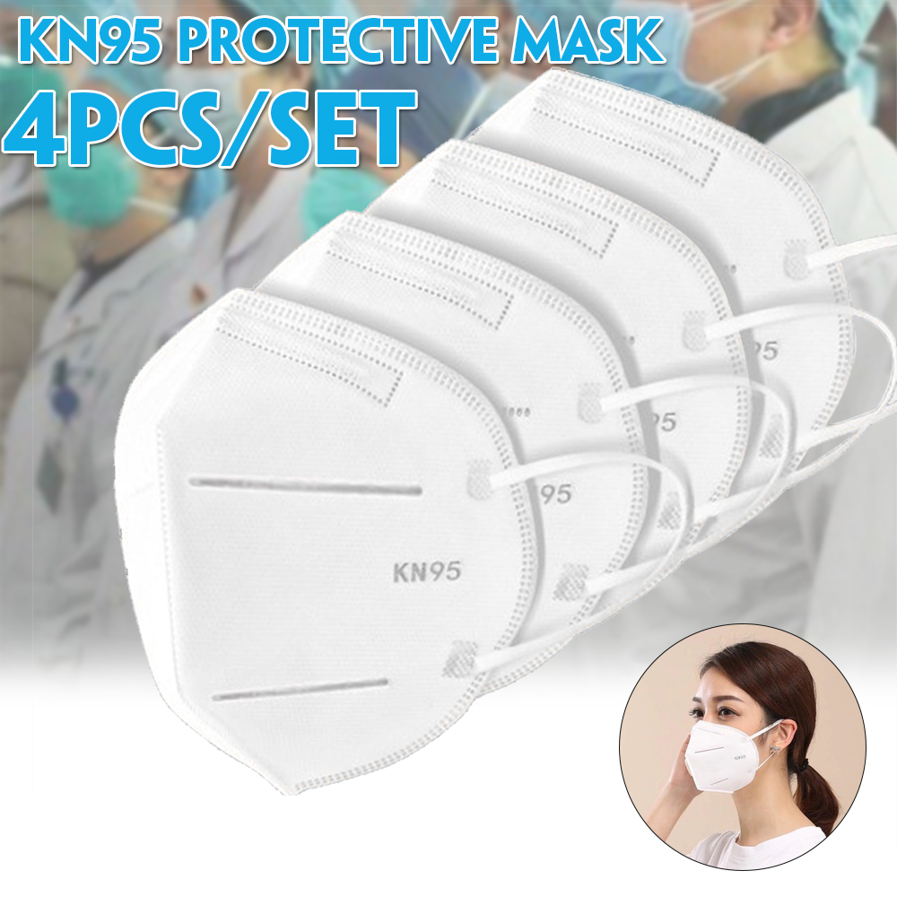4 Pcs / Pack 0f KN95 Masks CE Certification Passed The GB-2626-KN95 Test PM2.5