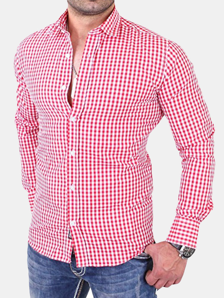 Men's shirt large size long sleeve shirt fashion 