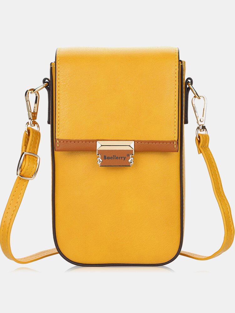 Women PU leather Clutch Bag Card Bag Multi-Pocket Crossbody Phone Bag