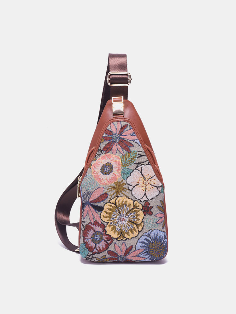 Комод Brenice Embroidery Flower Сумки Винтаж Национальная сумка через плечо Сумки