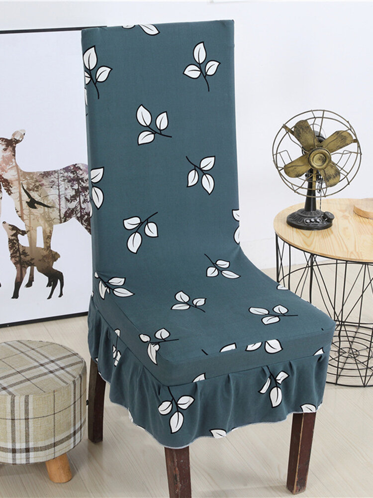 غطاء مقعد كرسي مطاطي مرن مع تنورة بحاشية لغرفة الطعام ديكور منزلي للزفاف