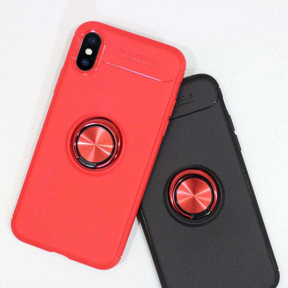 

Multifunction Magnet Phone Case Full Body Slim Protective Cover Holder Finger Ring Decompression Fun, #03;red;blue;black;black 2