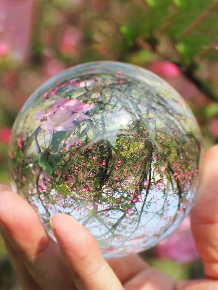  Glass Magic Crystal Healing Ball Clear Crystal Ball Home Decor Gift 110mm
