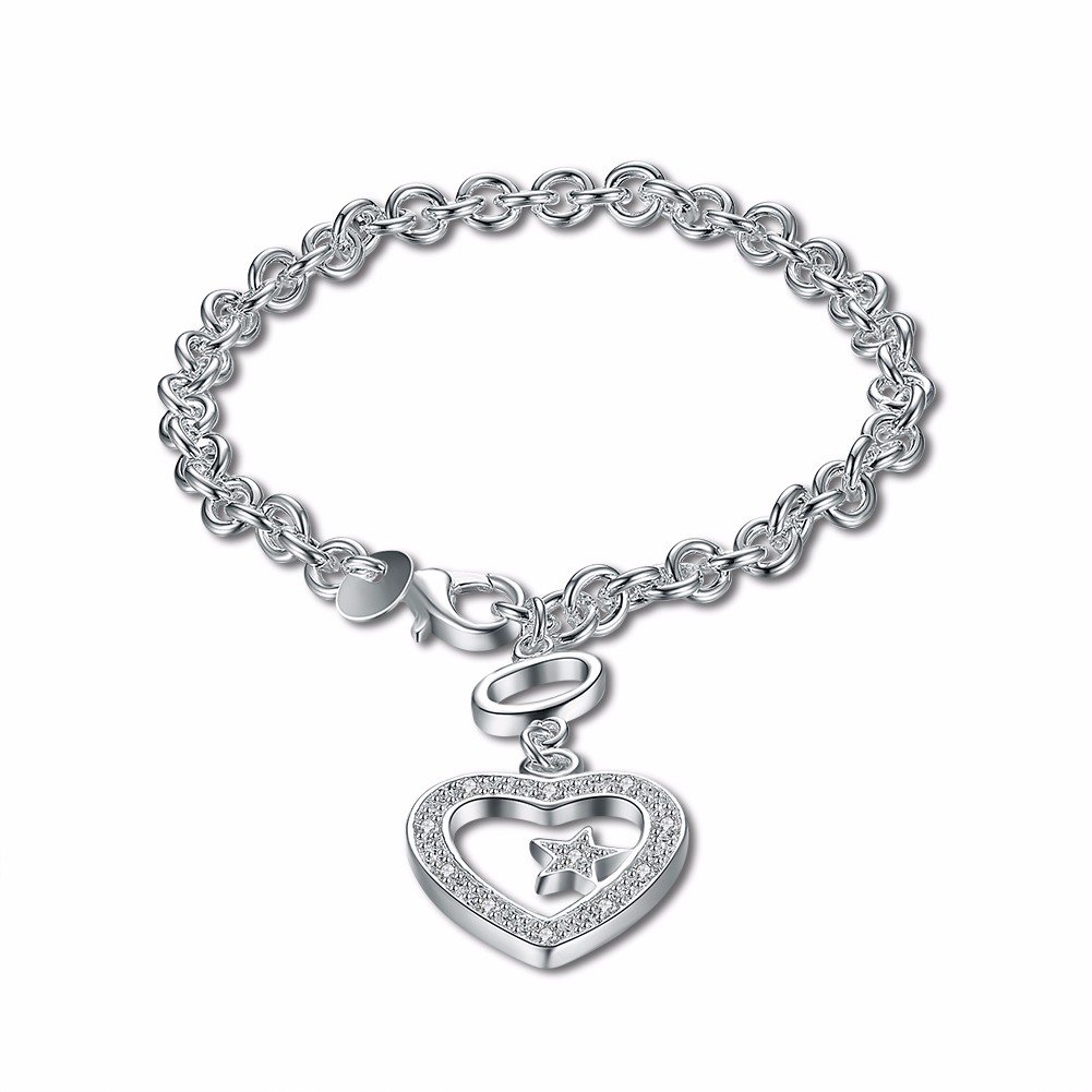 Süßes Troddel-Armband-hohles Herz-Stern-Rhinestone-Armband für Frauen-Geschenk