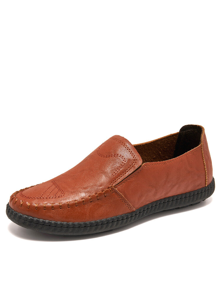 Men Comfy Round Toe Slip-on Soft Driving Casual Loafers